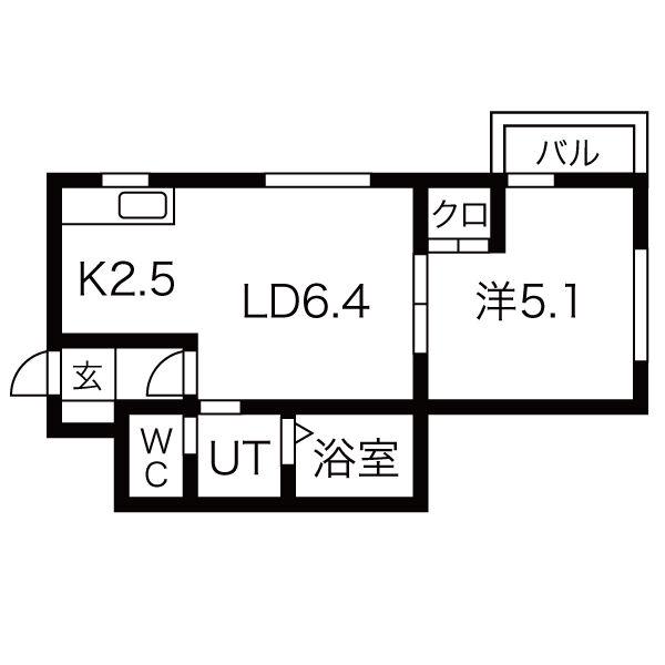 LUCY HOUSE (1LDK/4階)の間取り写真