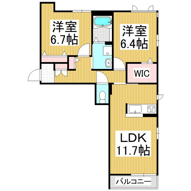アクト メゾン(2LDK/3階)の間取り写真