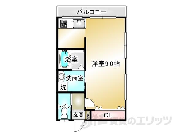 イストワール城町(1K/2階)の間取り写真