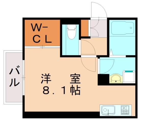  インペリアル大賀IV(ワンルーム/3階)の間取り写真