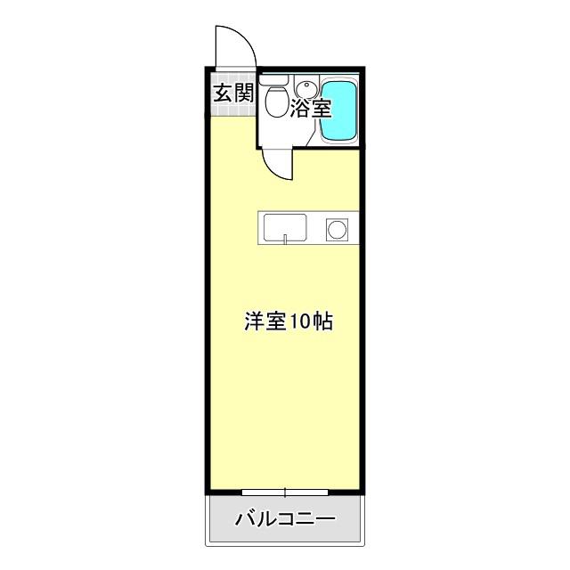 ラフィーヌB(ワンルーム/3階)の間取り写真