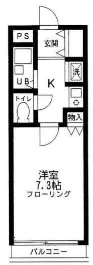 サントピア(1K/4階)の間取り写真