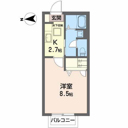 ヴィラ シャルマン(1K/1階)の間取り写真