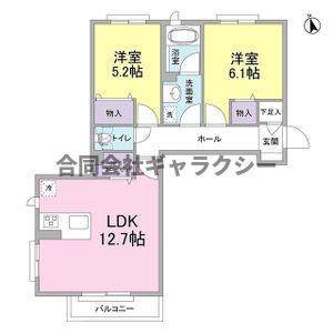 FLEURI RESIDENCE 円山(2LDK/1階)の間取り写真
