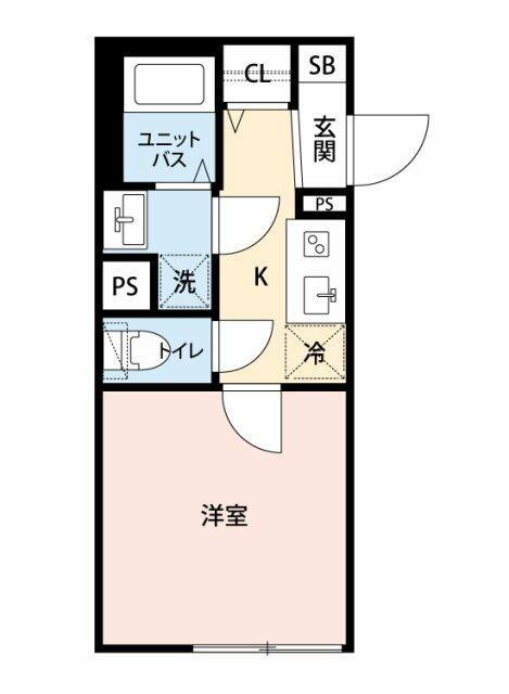 PALACE MACHIYA(1K/4階)の間取り写真