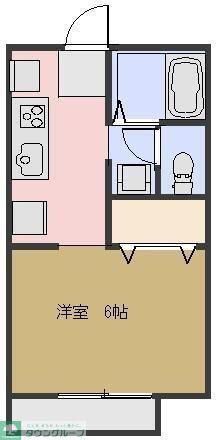 チェリーハイツ(1K/1階)の間取り写真
