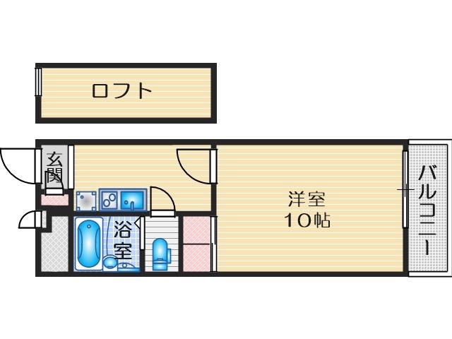 エルガーデン(1K/1階)の間取り写真