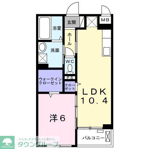 シリウス(1LDK/3階)の間取り写真