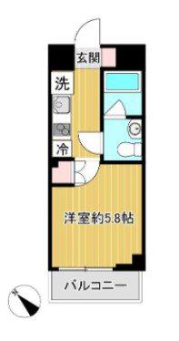SHOKEN RESIDENCE横浜天王町(1K/7階)の間取り写真