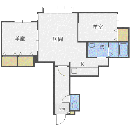 アンフィニ(2LDK/3階)の間取り写真