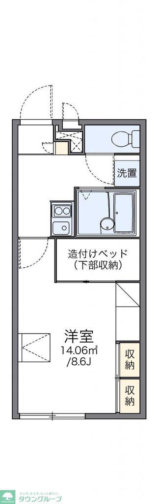 レオパレス千代大橋(1K/2階)の間取り写真