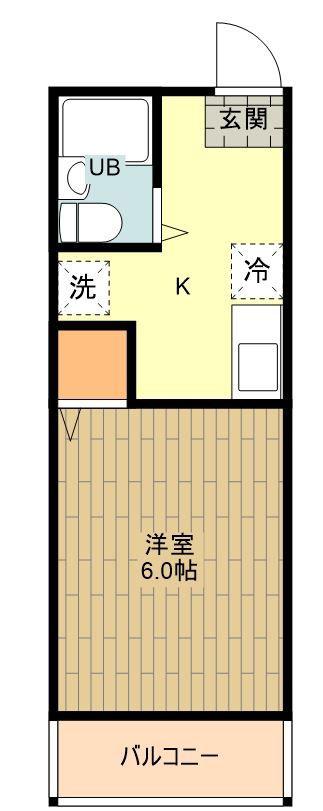シティハイムパルメ(1K/1階)の間取り写真
