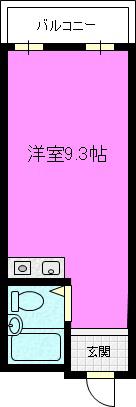 コスモピア(ワンルーム/2階)の間取り写真
