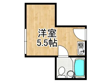 コーポ汐ノ宮C(ワンルーム/3階)の間取り写真