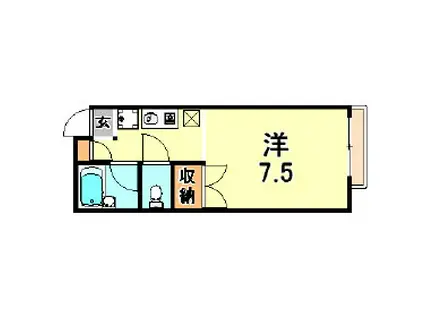 コスモメゾン岡本(1K/2階)の間取り写真