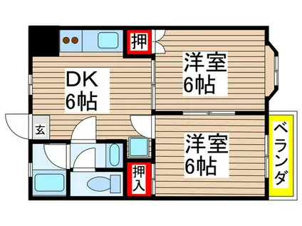 さくらマンション(2DK/3階)の間取り写真