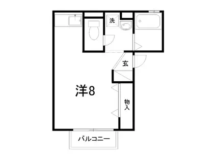 ニューライフムラタ(ワンルーム/1階)の間取り写真