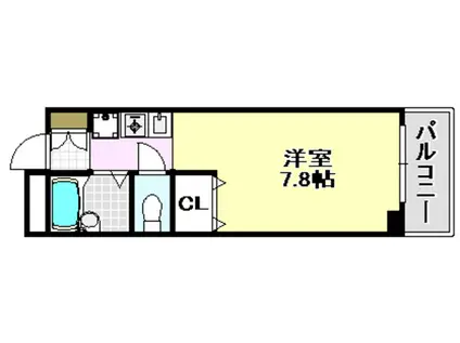 アビタシオン・F(ワンルーム/2階)の間取り写真