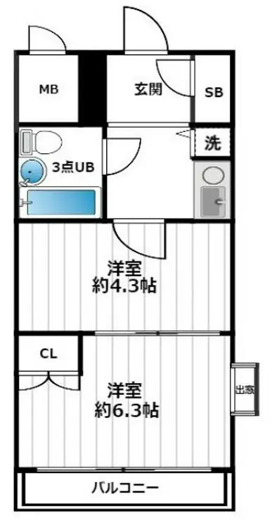 日興パレス登戸 4階階 間取り