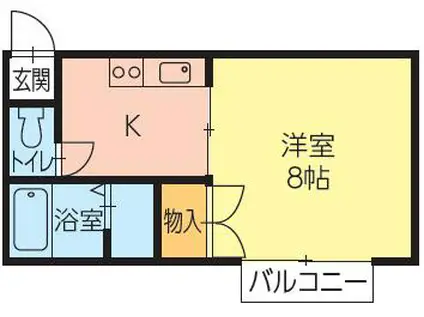 エクセレント川崎(1K/1階)の間取り写真