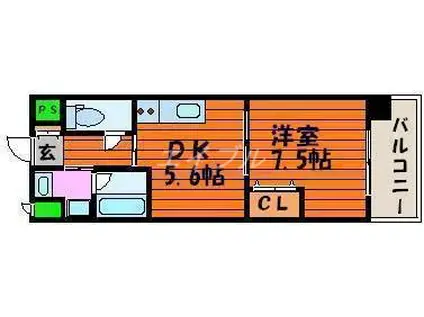 アトーレ野田(1DK/4階)の間取り写真