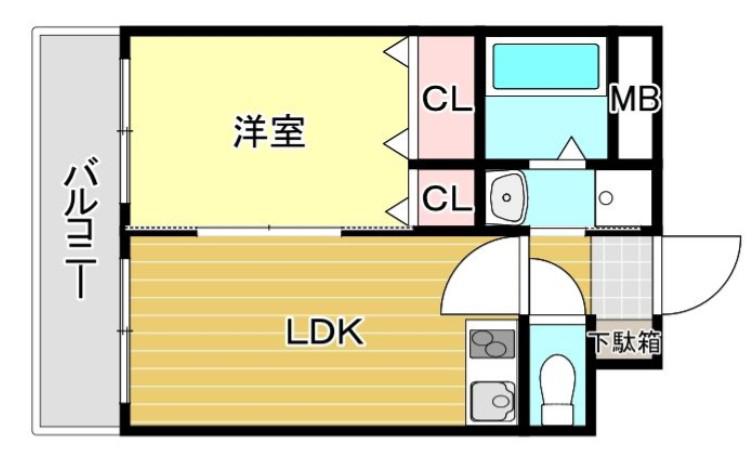 サザンコート塩原(1LDK/7階)の間取り写真
