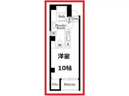 ラコルタ上野(ワンルーム/9階)の間取り写真