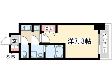 エスレジデンス新大阪ウエスト(1K/10階)の間取り写真
