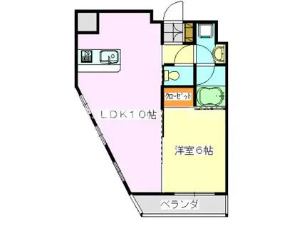 RICHEヤマダIII(1LDK/3階)の間取り写真