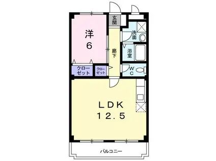プレステージN(1LDK/3階)の間取り写真
