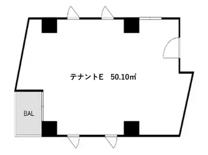 BIJOUX OHORI BLD(ワンルーム/4階)の間取り写真