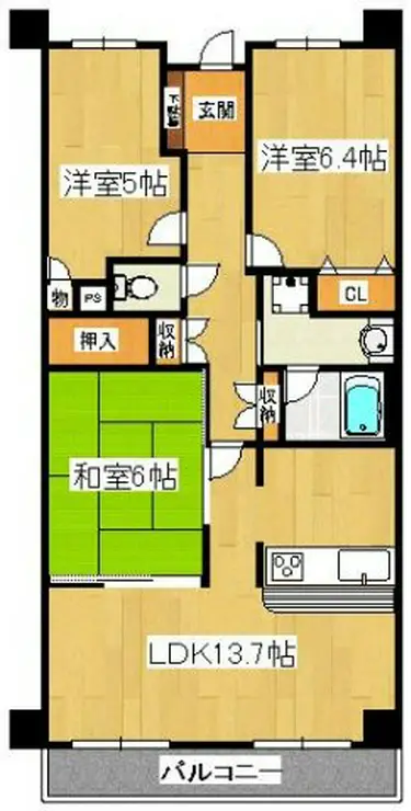 リーベスト東中山 2階階 間取り