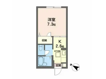 シェソワ壱番館(1K/1階)の間取り写真