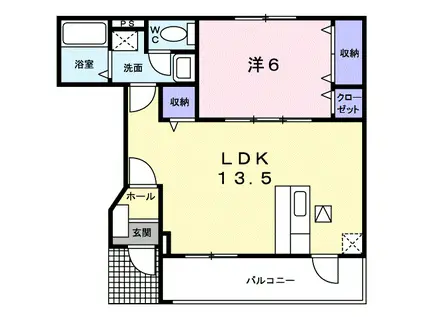 フォーリスト ヒルズ A(1LDK/1階)の間取り写真