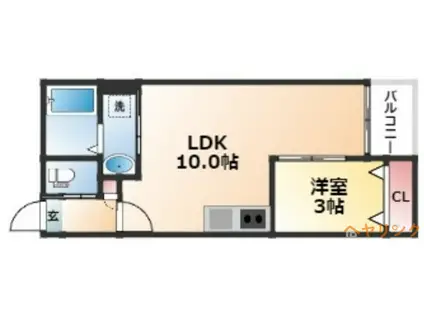 WARREN ENMEI I(1LDK/1階)の間取り写真