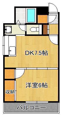 サンアベニュー寿(1DK/3階)の間取り写真