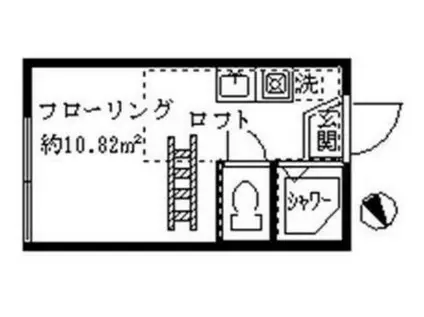 フェリスホーク(ワンルーム/1階)の間取り写真