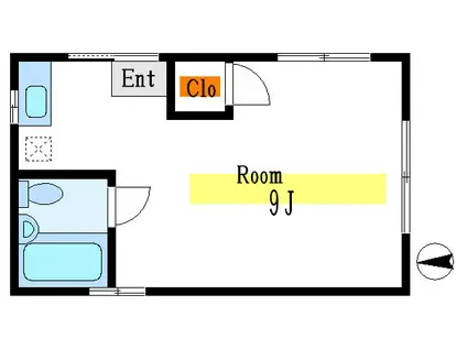 メゾンオギノ(ワンルーム/1階)の間取り写真