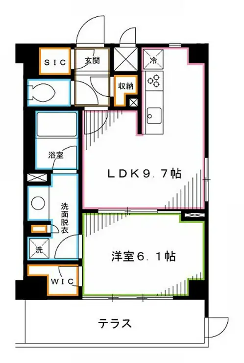 ザ・パークハビオ高円寺 5階階 間取り