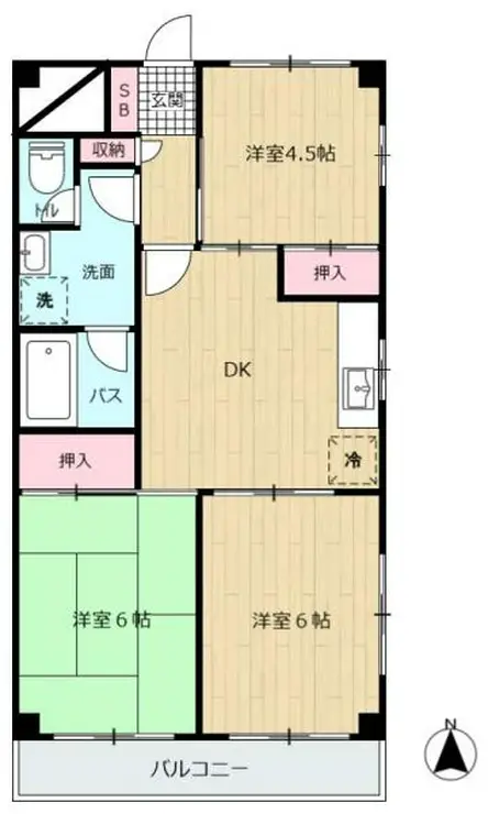 キャプテン塚田 2階階 間取り