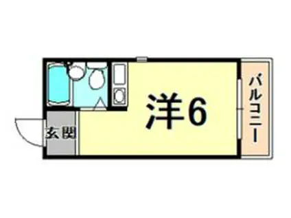 ダイドーメゾン甲東園II(ワンルーム/3階)の間取り写真