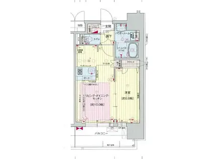 プレサンス栄フレイヤ(1LDK/5階)の間取り写真