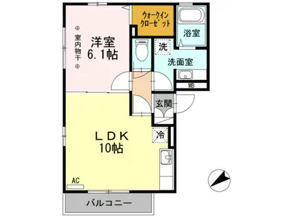 ＪＲ常磐線 金町駅 徒歩12分 3階建 築11年(1LDK/2階)の間取り写真