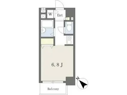 PENOTO杁中(1K/6階)の間取り写真