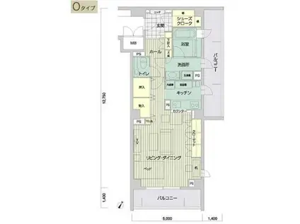 メイビル向陽町(ワンルーム/1階)の間取り写真