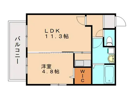 ステラZEN(1LDK/1階)の間取り写真
