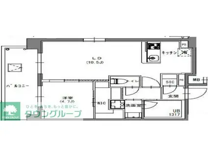 S-RESIDENCE押上BLOSSOM(1LDK/8階)の間取り写真