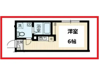 ハーモニーコート東尾久(ワンルーム/1階)の間取り写真