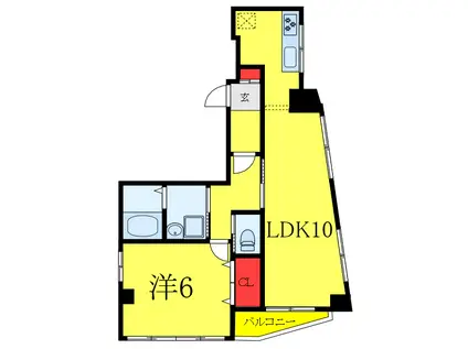 CRAIR ANN(1LDK/3階)の間取り写真