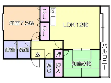 M・N・R・KOKUBU(2LDK/3階)の間取り写真